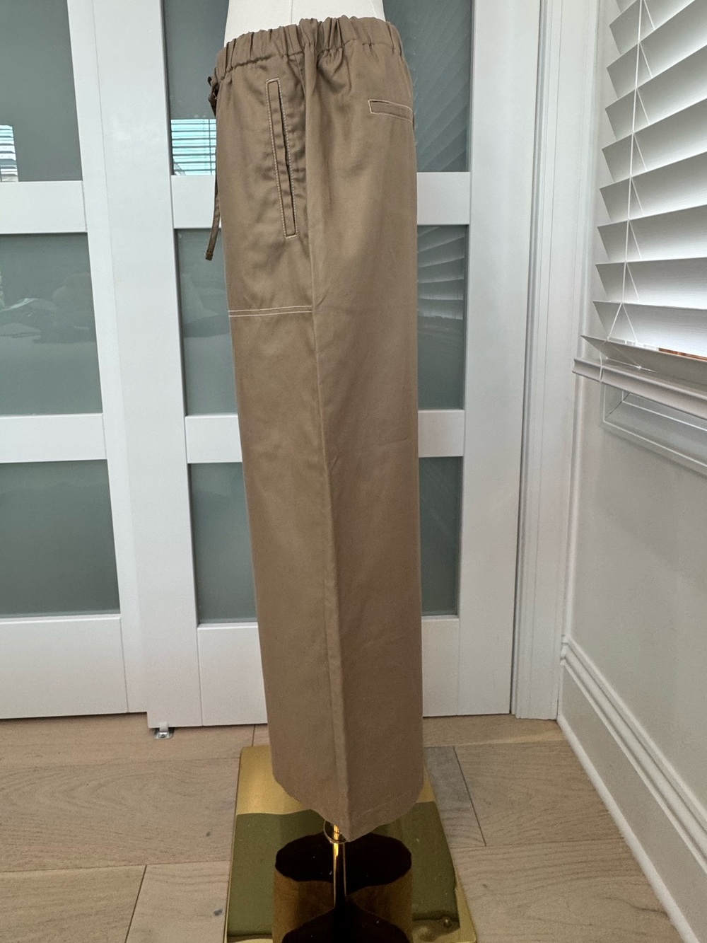 NWT Banana Republic Wide Leg Utility Pants Tan - Picture 8 of 13